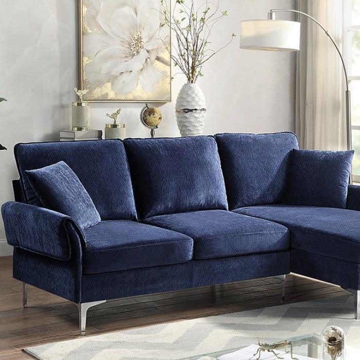 Cirebon - Navy - Reversible L Shape Sectional Sofa - Ornate Home