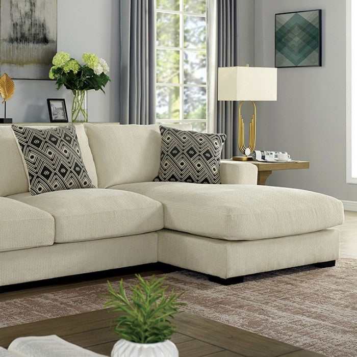 Kaylee - Beige - RAF Sectional Sofa (2pc) - Ornate Home