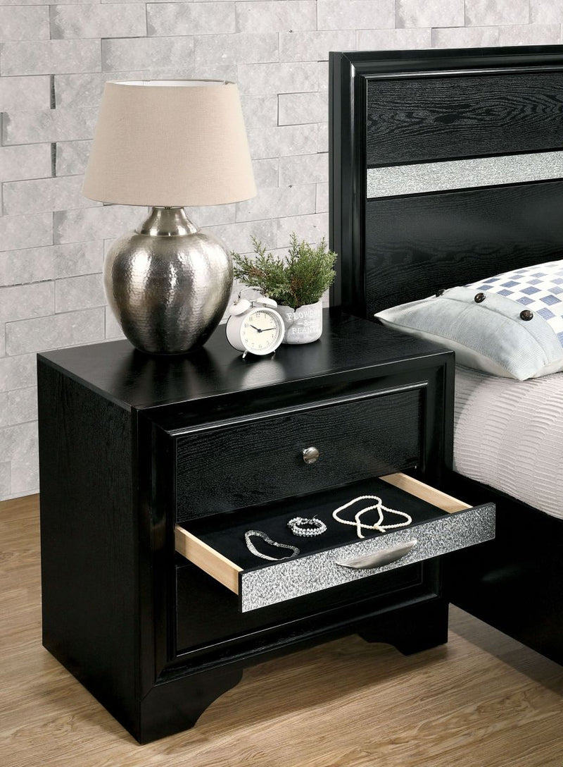 Chrissy Black Nightstand