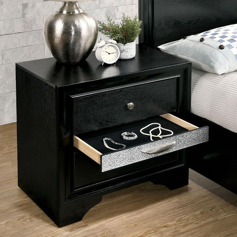 Chrissy Black Nightstand