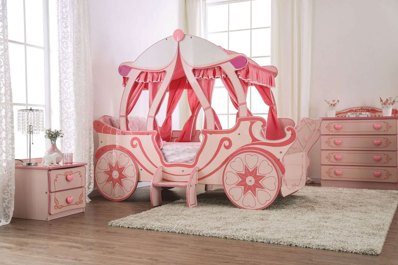 Arianna Pumpkin Pink Carriage Twin Bed