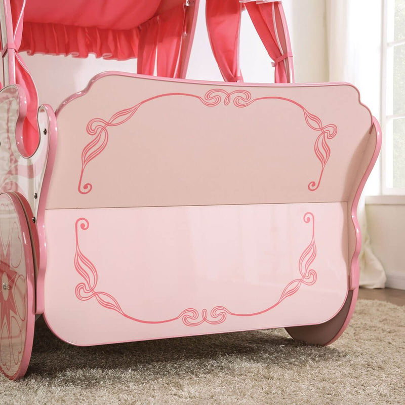 Arianna Pumpkin Pink Carriage Twin Bed