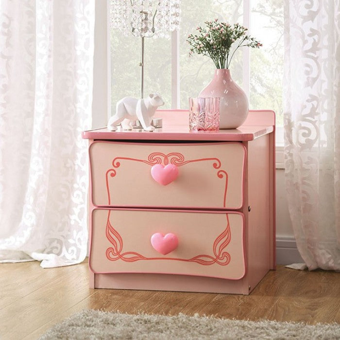 Rhenna Pink Youth Bedroom Nightstand