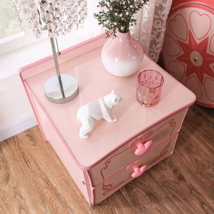 Rhenna Pink Youth Bedroom Nightstand