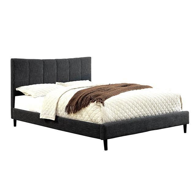 Ennis - Dark Gray - Upholstered Queen Bed - Ornate Home