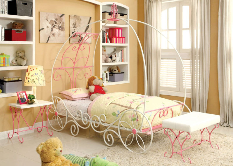 Enchant Pink/White Twin Bed