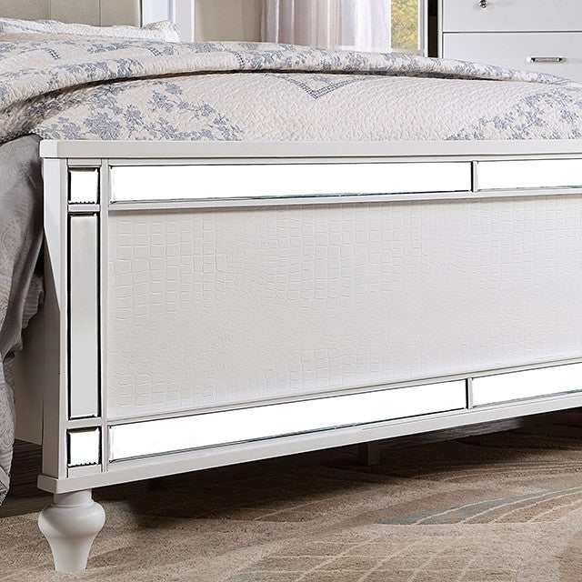 Brachium - White - Cal. King Bed w/ HB LED - Ornate Home