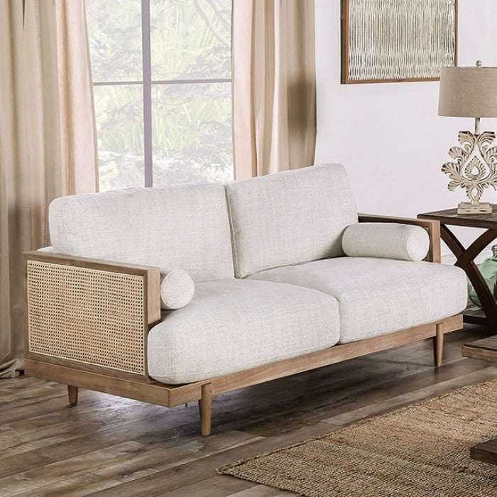 Alesund Beige & Light Oak Loveseat