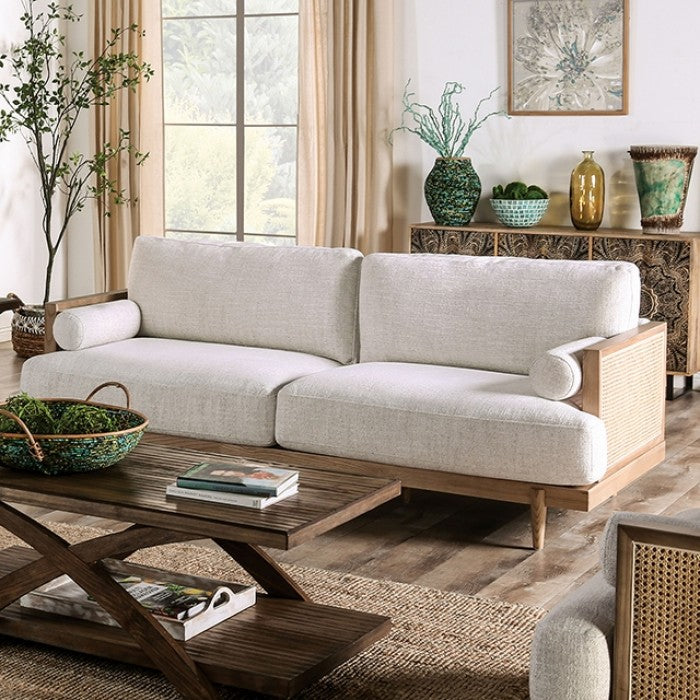 Alesund Beige & Light Oak Sofa