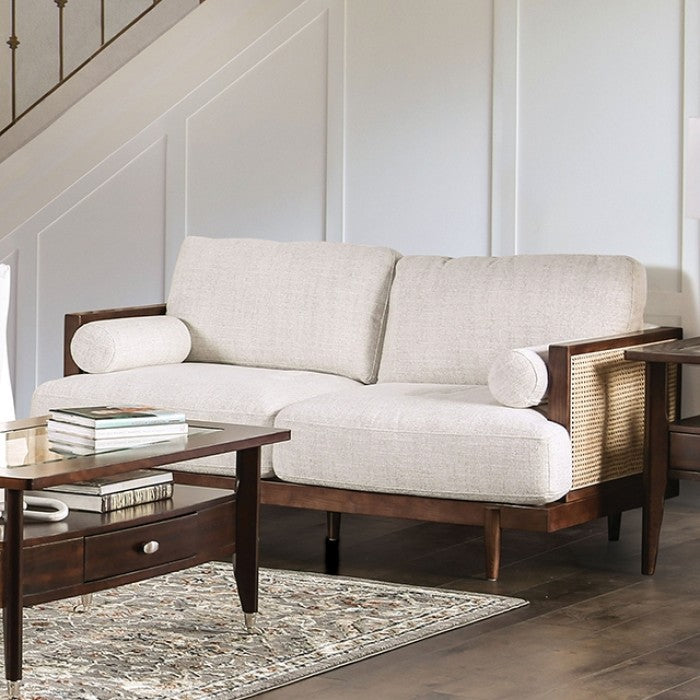 Alesund Beige & Walnut Loveseat