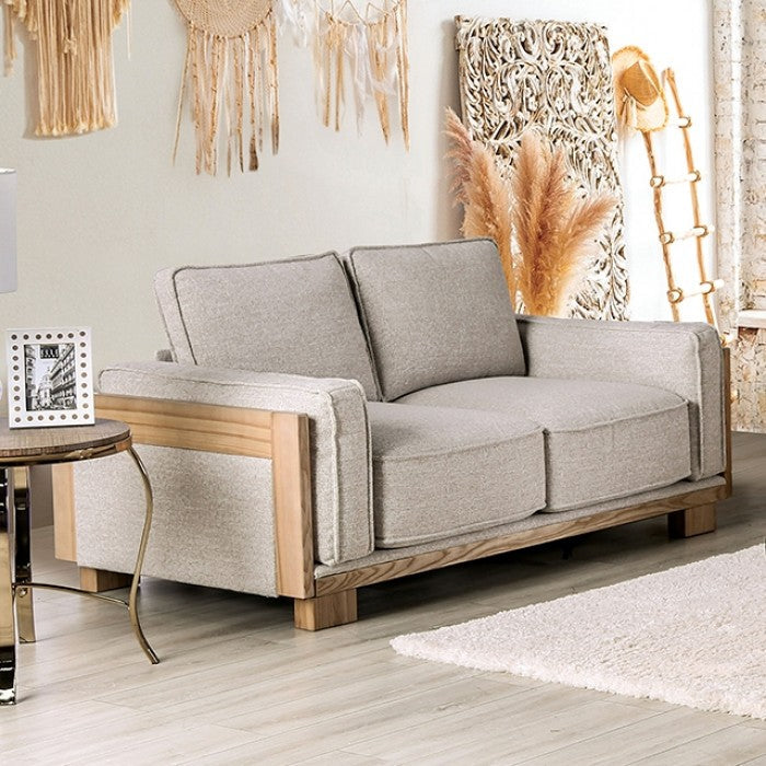 Harstad Light Brown & Natural Loveseat