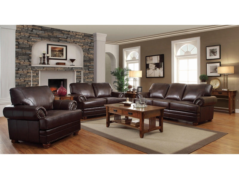 Colton - Brown - 3pc Living Room Set - Ornate Home