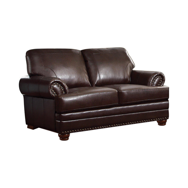 Colton  - Brown - Stationary Loveseat - Ornate Home