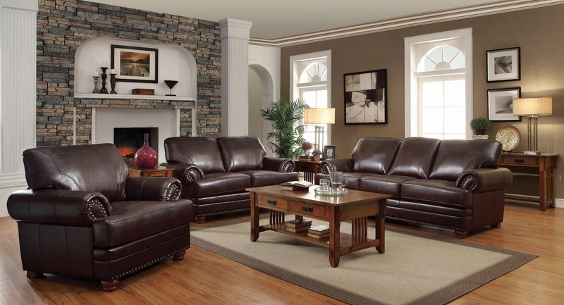 Colton  - Brown - Stationary Loveseat - Ornate Home