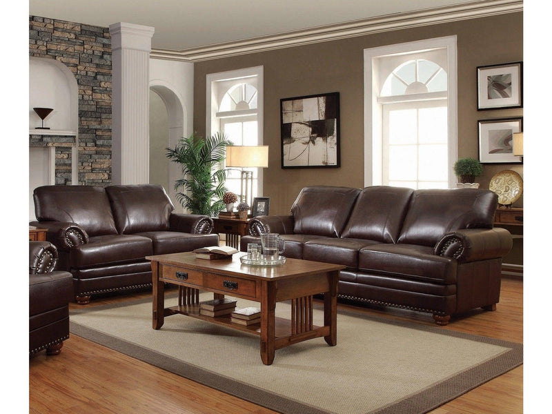 Colton - Brown - Stationary Sofa & Loveseat - Ornate Home