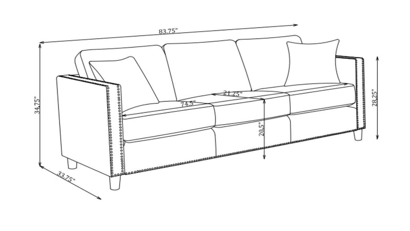 Coltrane - Putty - Stationary Sofa - Ornate Home