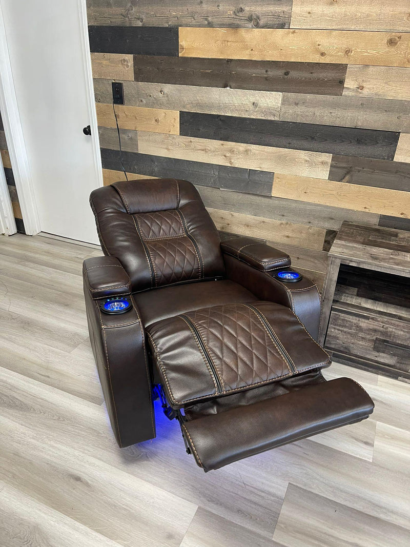 [CYBER WEEK] Composer - Brown - Power Recliner w/ Blue LED - Ornate Home