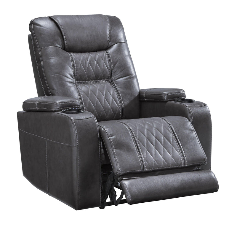 Composer - Gray - Power Recliner w/ Blue LED - Ornate Home