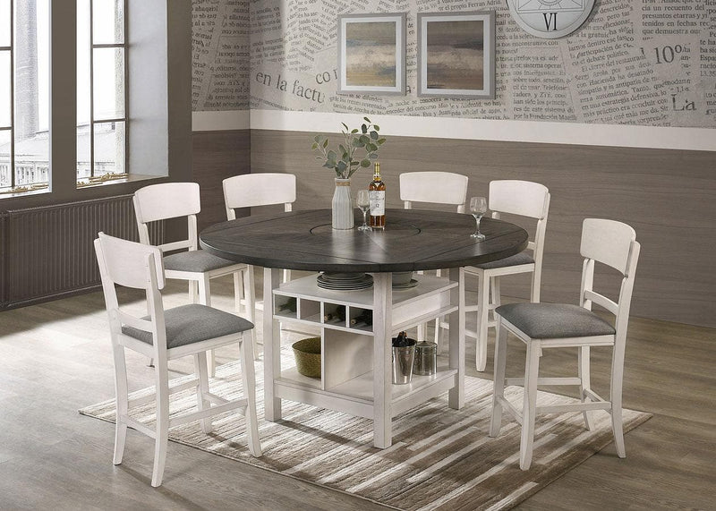 Conner Chalk & Gray Counter Height Set - Ornate Home