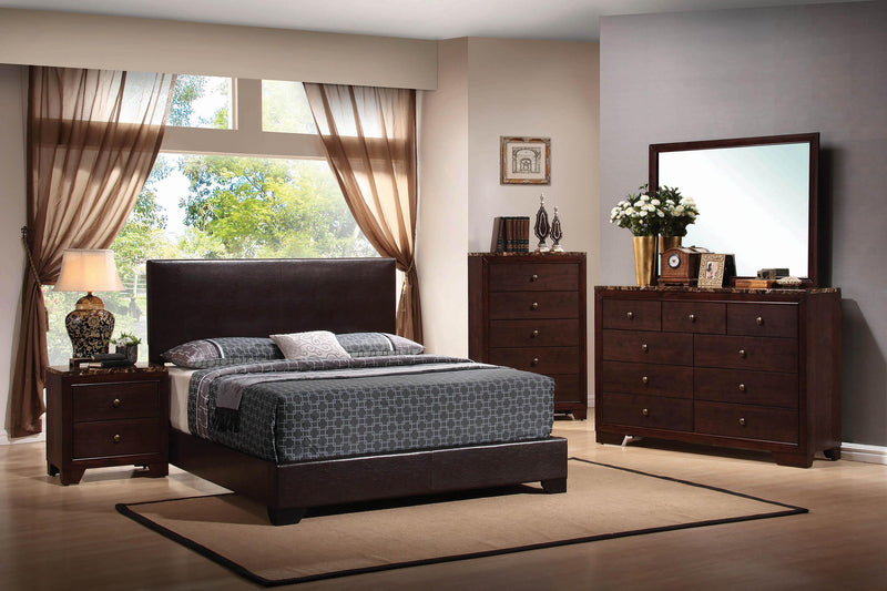 Conner - Dark Brown - California King Panel Bed - Ornate Home