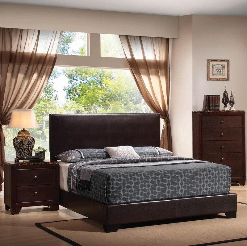 Conner - Dark Brown - Eastern King Panel Bed - Ornate Home