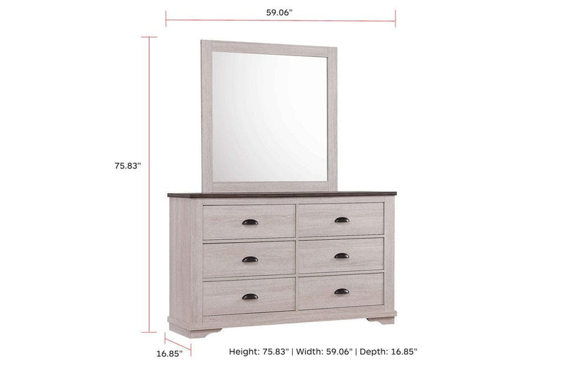 Coralee White Dresser - Ornate Home