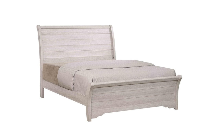 Coralee White Sleigh Bedroom Set - Ornate Home