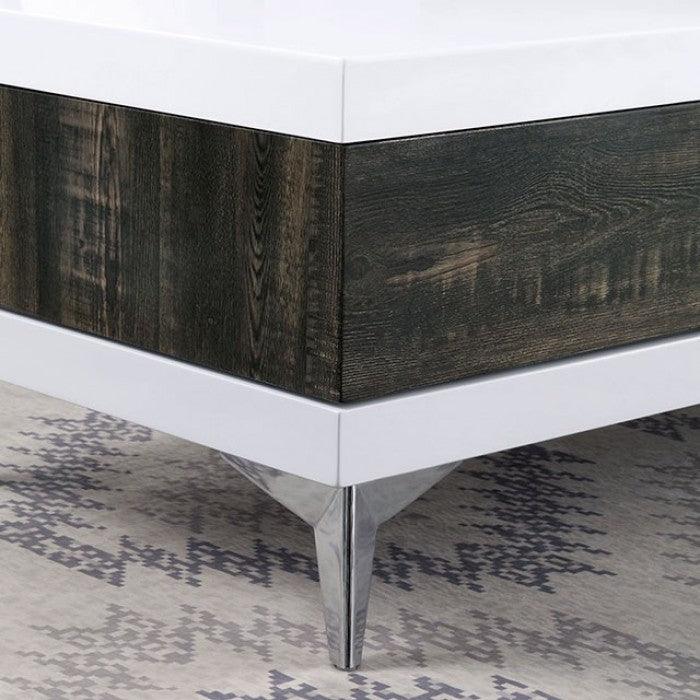 Corinne - White & Dark Oak - Coffee Table - Ornate Home