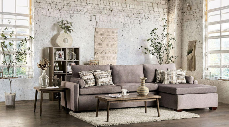 Cramlington - Light Gray -  L Shape Sectional Sofa - Ornate Home