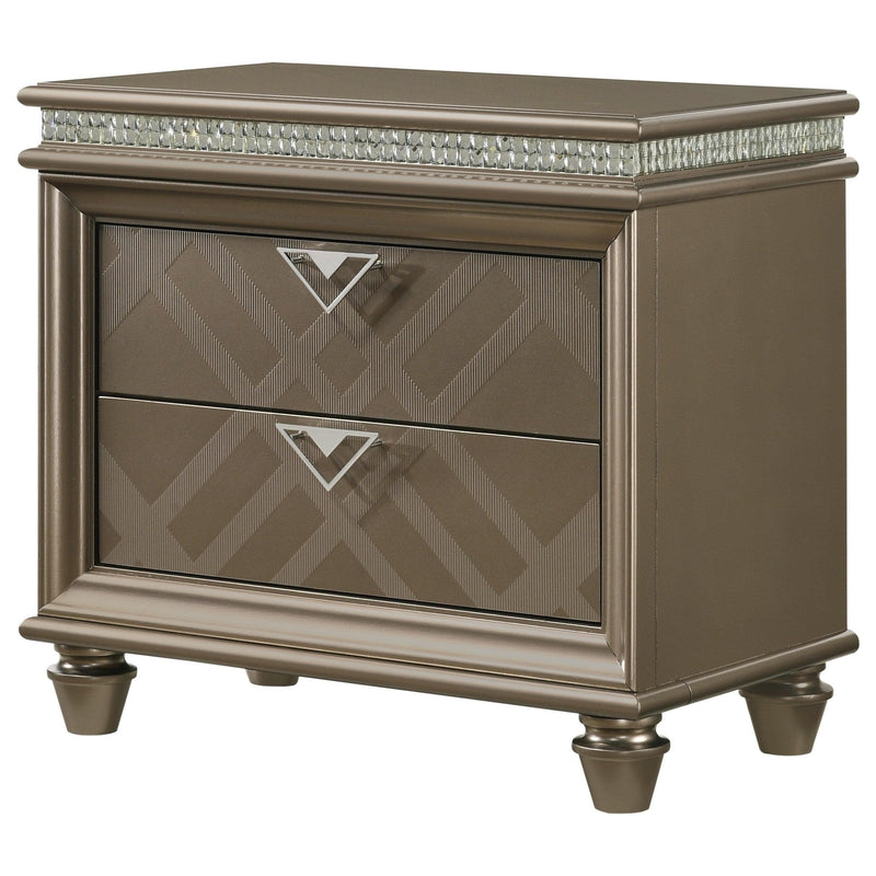 Cristal Gold Nightstand - Ornate Home