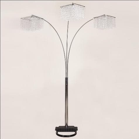 Crystal Chrome 87" Floor Lamp - Ornate Home