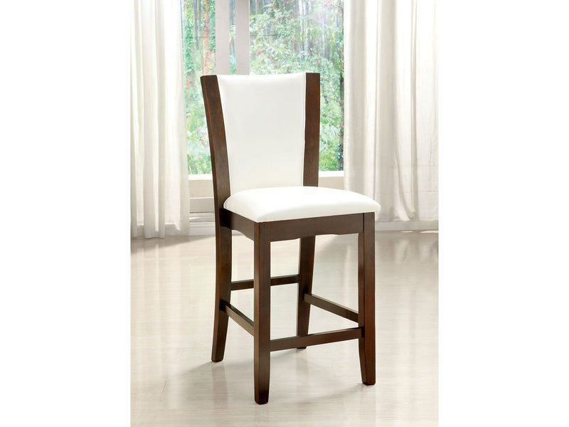 Manhattan Dark Cherry & White Counter Ht. Chair (Set of 2)