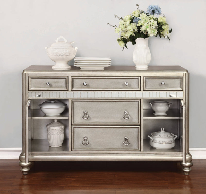 Danette - Metallic Platinum - Dining Server - Ornate Home