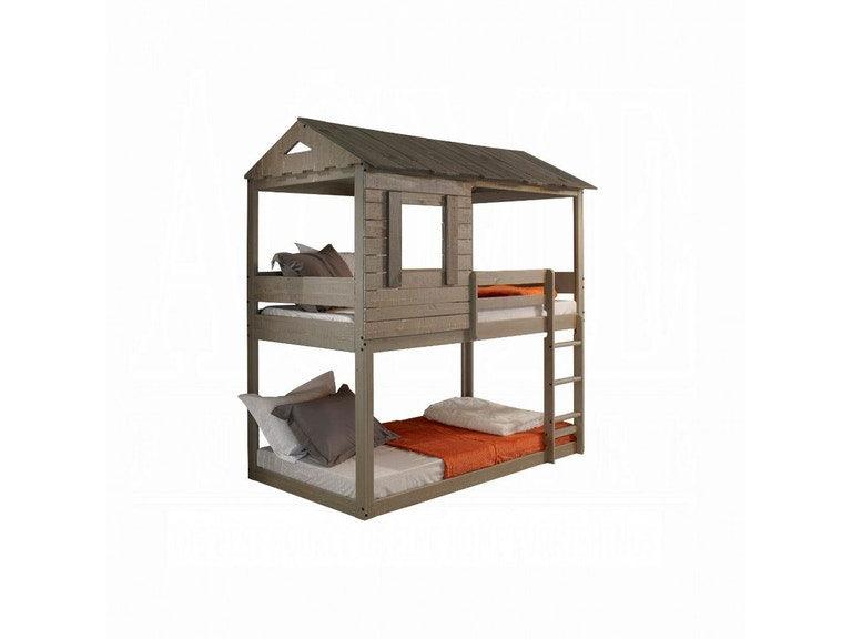 Darlene - Rustic Gray - Twin/Twin Bunk Bed - Ornate Home