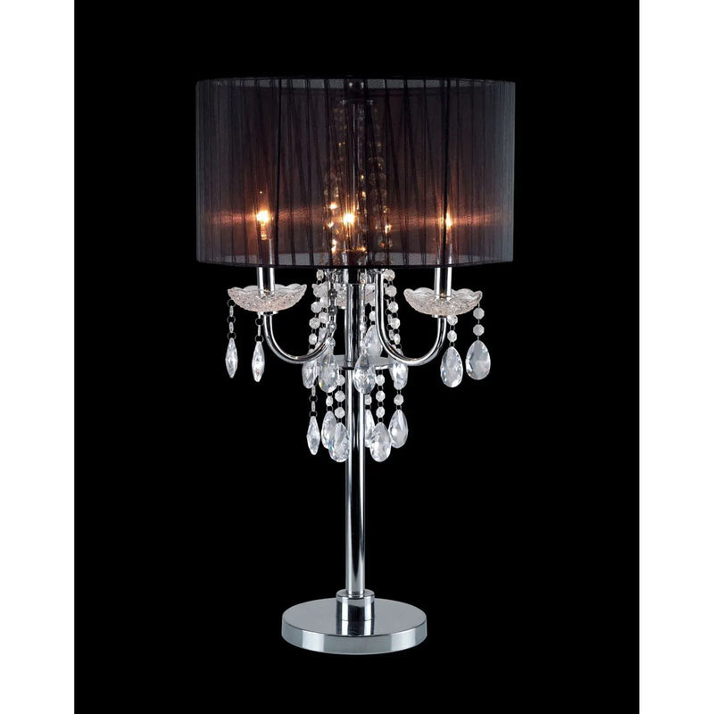 Jada - Black & Chrome - Table Lamp - Ornate Home