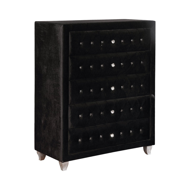 Deanna - Black Velvet - Chest - Ornate Home