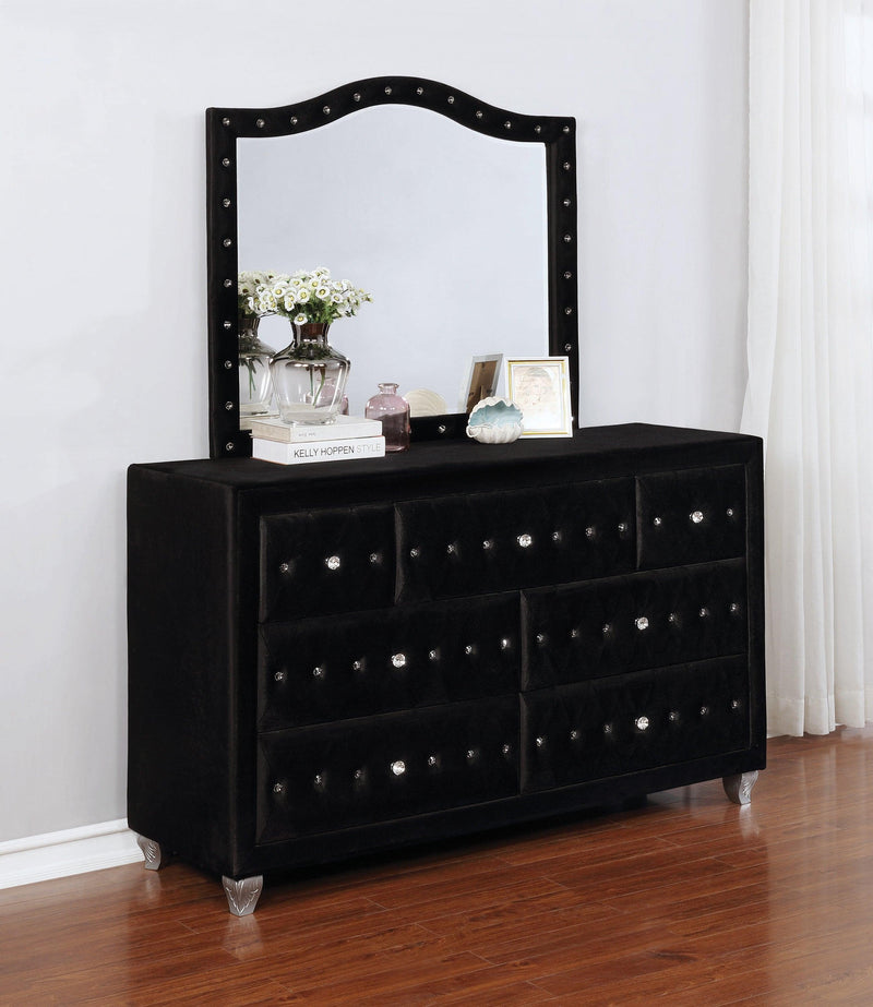 Deanna - Black Velvet - Dresser - Ornate Home