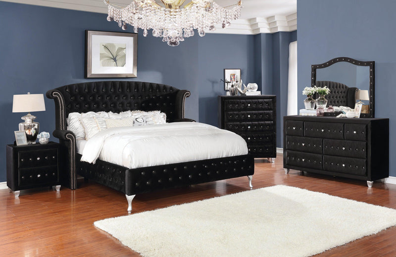 Deanna - Black Velvet - Dresser - Ornate Home