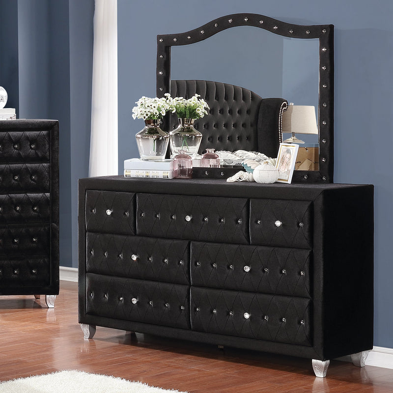 Deanna - Black Velvet - Dresser - Ornate Home