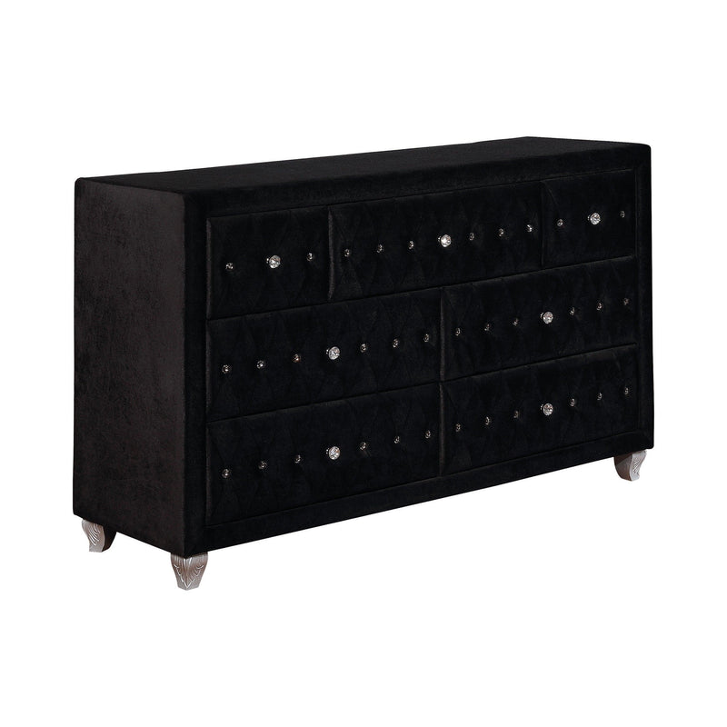 Deanna - Black Velvet - Dresser - Ornate Home