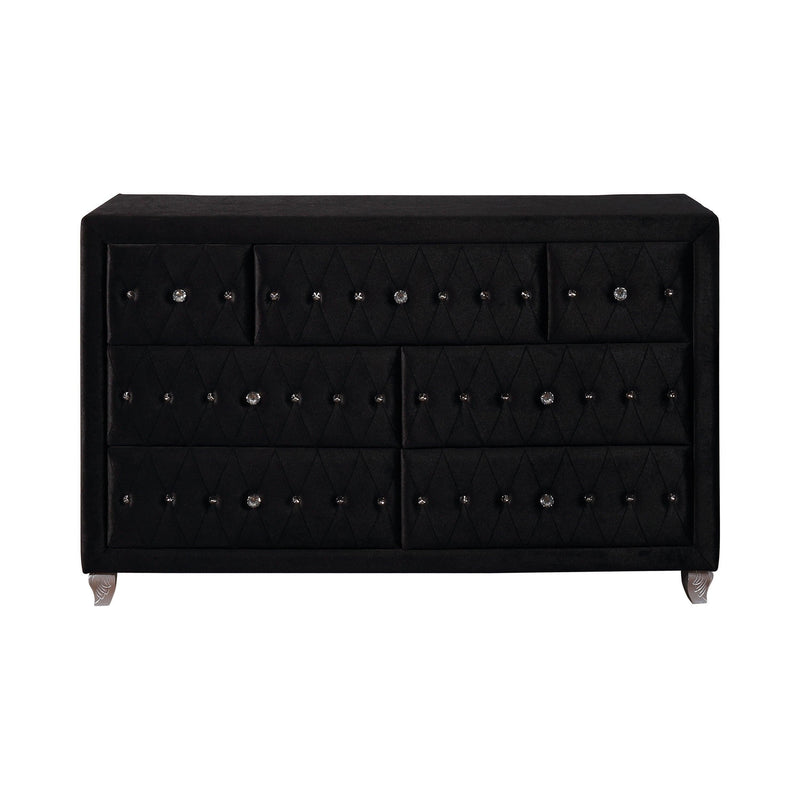 Deanna - Black Velvet - Dresser - Ornate Home