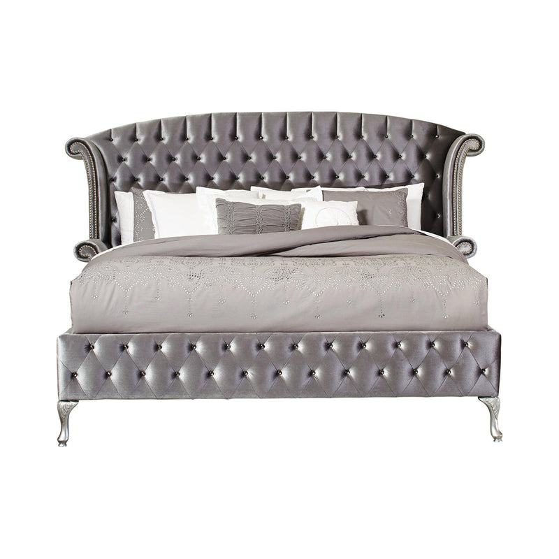 Deanna - Gary Velvet - Eastern King Panel Bed - Ornate Home