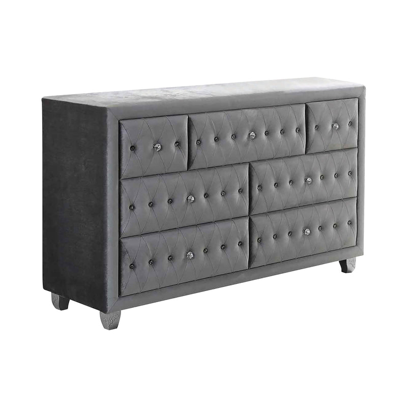 Deanna - Grey velvet - Dresser - Ornate Home