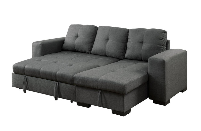 Denton - Gray - Sleeper Sectional Sofa w/ Storage - Ornate Home