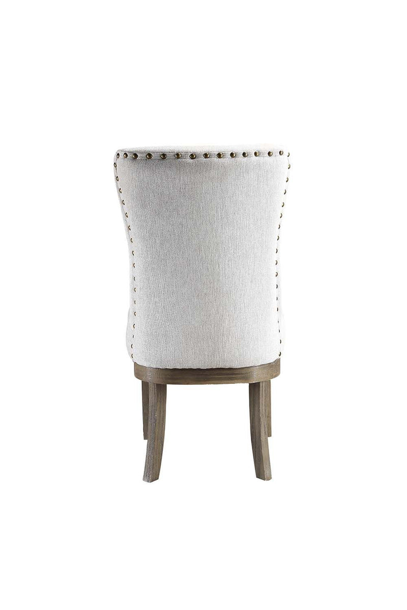 Landon Gray Linen Side Chair / 2pc