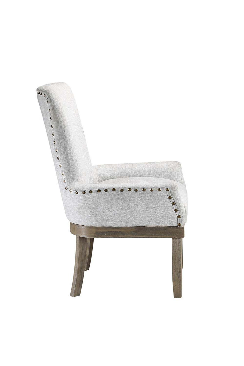 Landon Gray Linen Dining Chair / 1pc