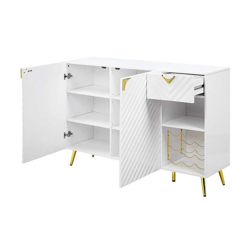 Gaines - White High Gloss  - Server - Ornate Home