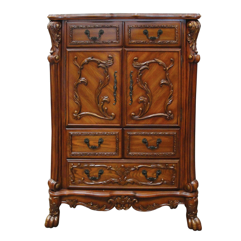 Dresden Cherry Oak Chest - Ornate Home