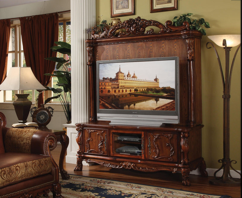 Dresden Cherry Oak Entertainment Center - Ornate Home