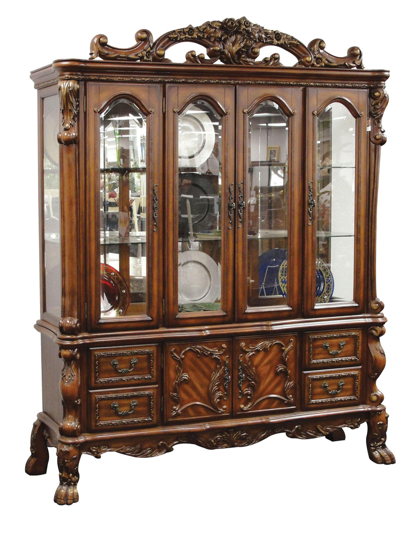 Dresden Cherry Oak Hutch & Buffet - Ornate Home